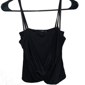 Saints 21 black thin strapped tank. Cute knot tied front. SIZE: Medium